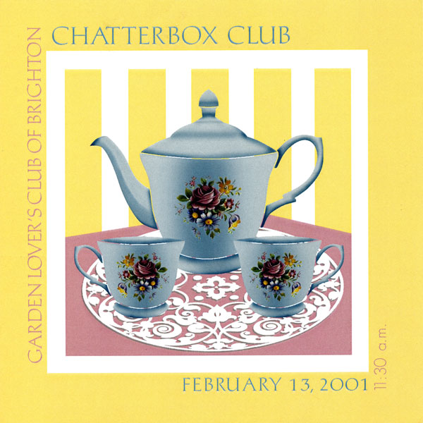 Garden Club of Brighton party invitation cover, 2001
