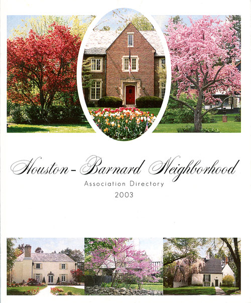 Houston Barnard neighborhood directory, 2003 cover image
