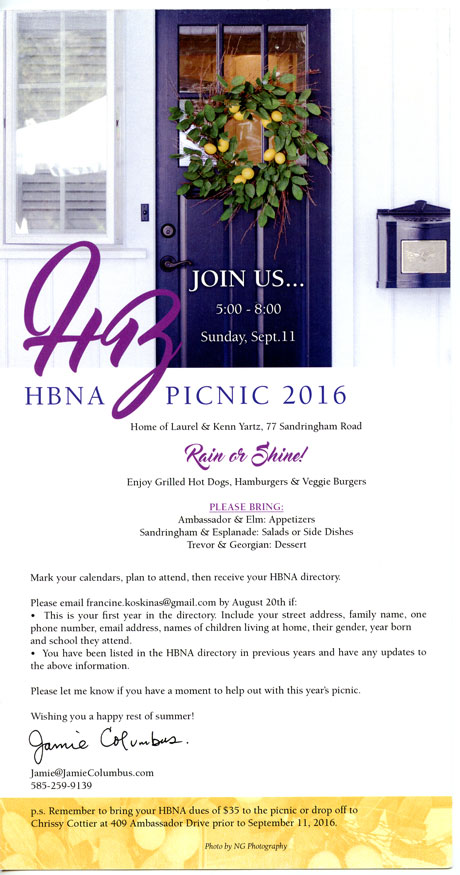 HBNA Picnic invitation 2016 image
