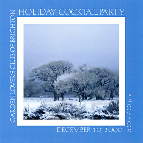 Garden Lover's Club of Brighton party invitation cover, 2000