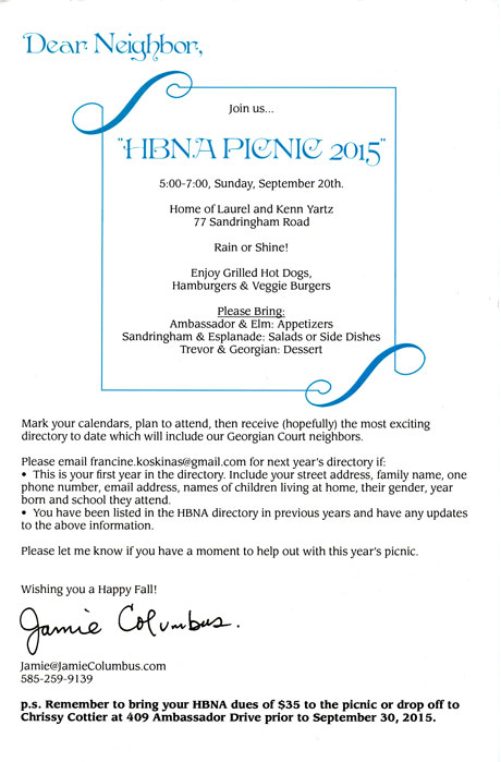 HBNA Picnic invitation 2015 image