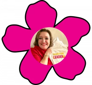 photo of AJ Holtz stylized with flower outline